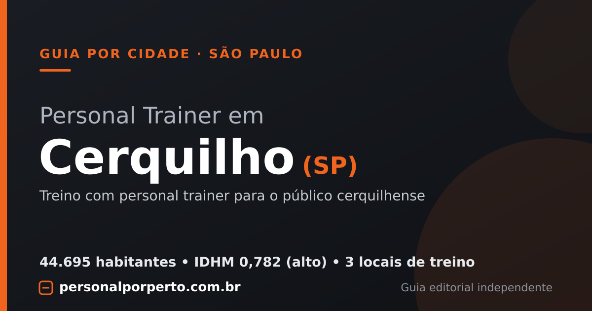 Personal trainer em Cerquilho (SP) — guia do Personal por Perto