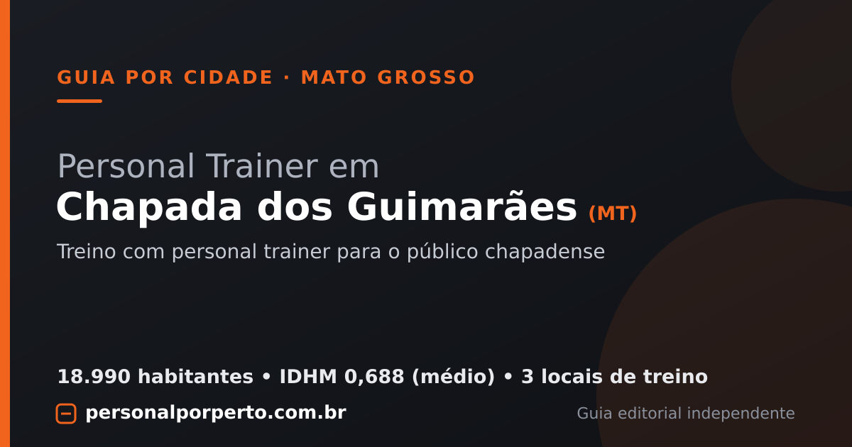 Personal trainer em Chapada dos Guimarães (MT) — guia do Personal por Perto