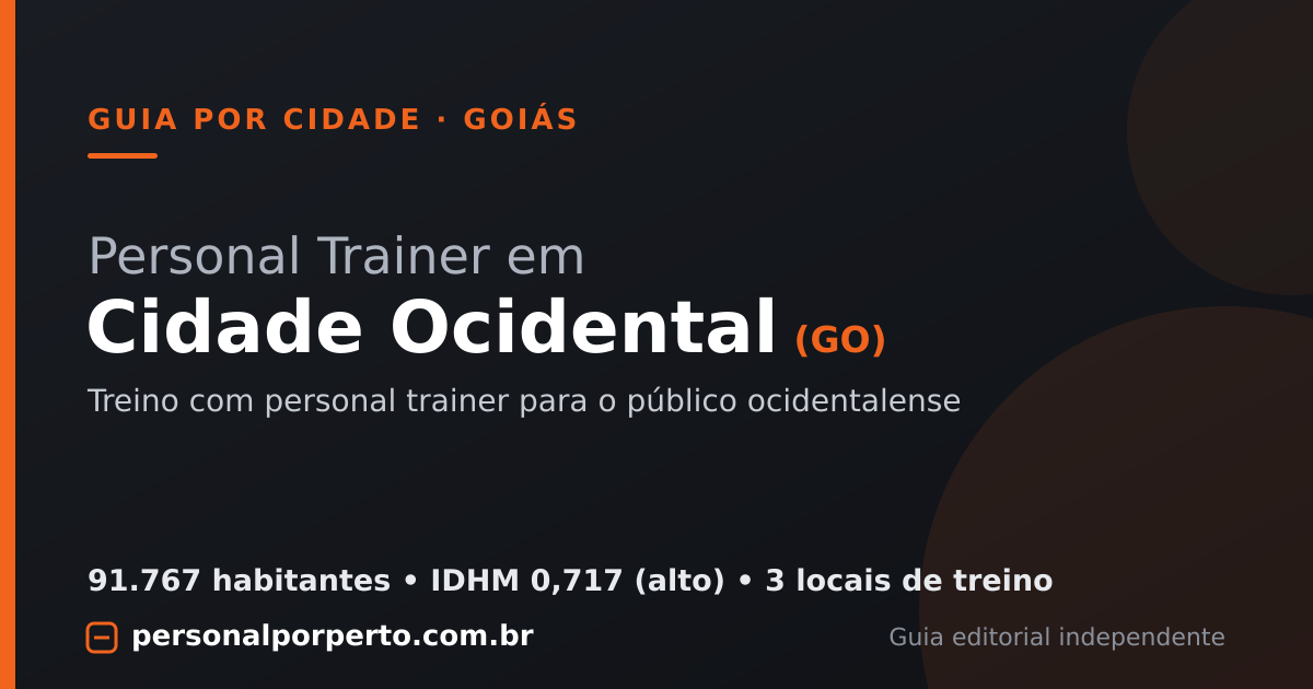 Personal trainer em Cidade Ocidental (GO) — guia do Personal por Perto