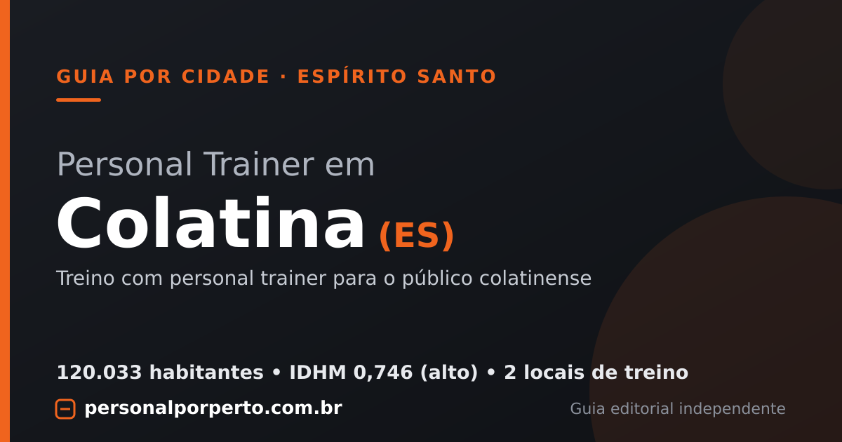 Personal trainer em Colatina (ES) — guia do Personal por Perto