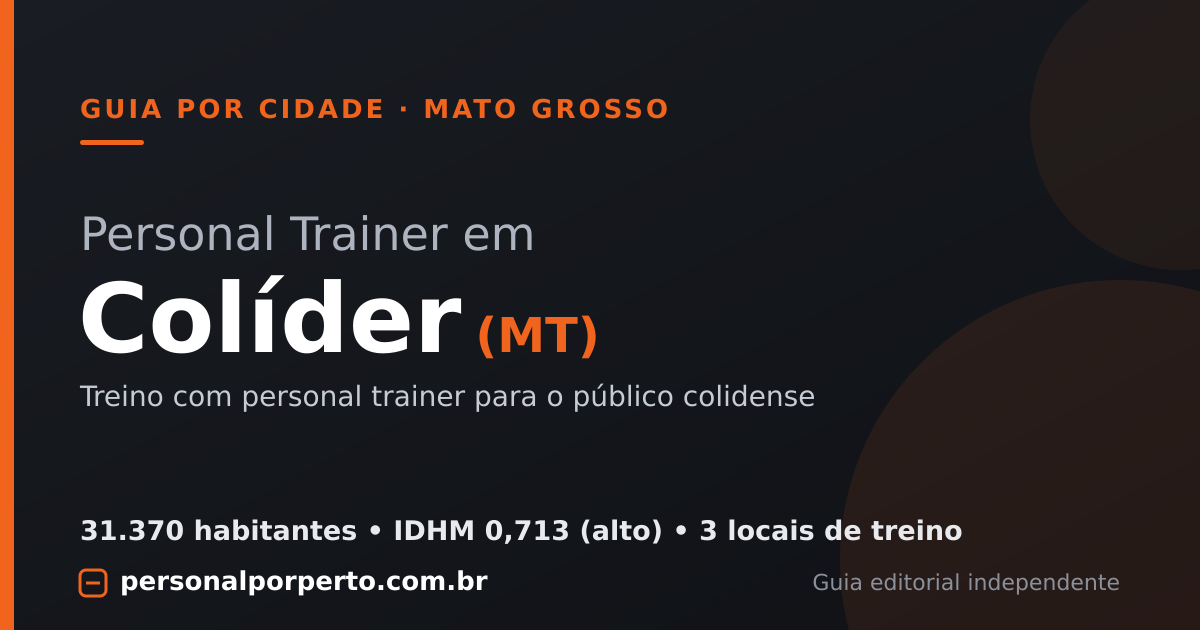 Personal trainer em Colíder (MT) — guia do Personal por Perto