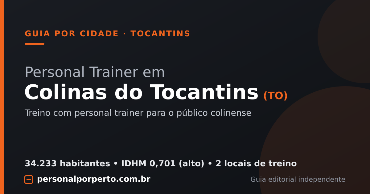 Personal trainer em Colinas do Tocantins (TO) — guia do Personal por Perto