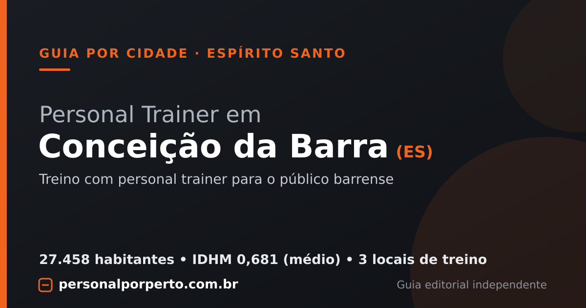 Personal trainer em Conceição da Barra (ES) — guia do Personal por Perto