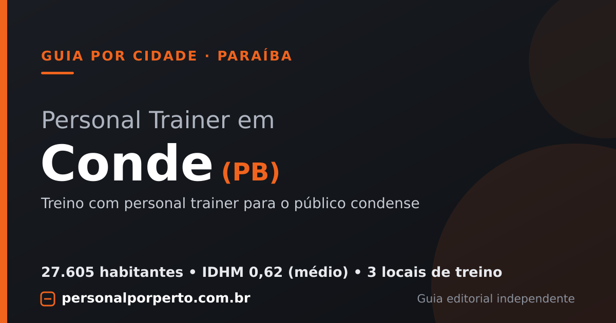 Personal trainer em Conde (PB) — guia do Personal por Perto