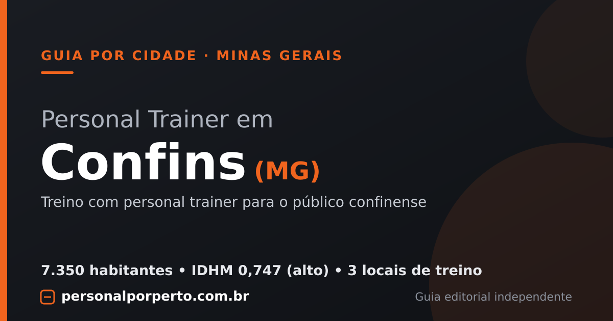 Personal trainer em Confins (MG) — guia do Personal por Perto