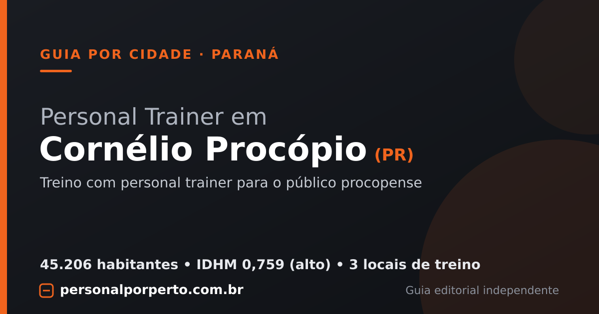 Personal trainer em Cornélio Procópio (PR) — guia do Personal por Perto