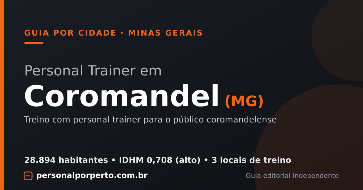 Personal trainer em Coromandel (MG) — guia do Personal por Perto