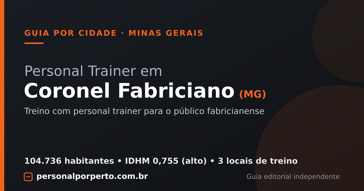 Personal trainer em Coronel Fabriciano (MG) — guia do Personal por Perto