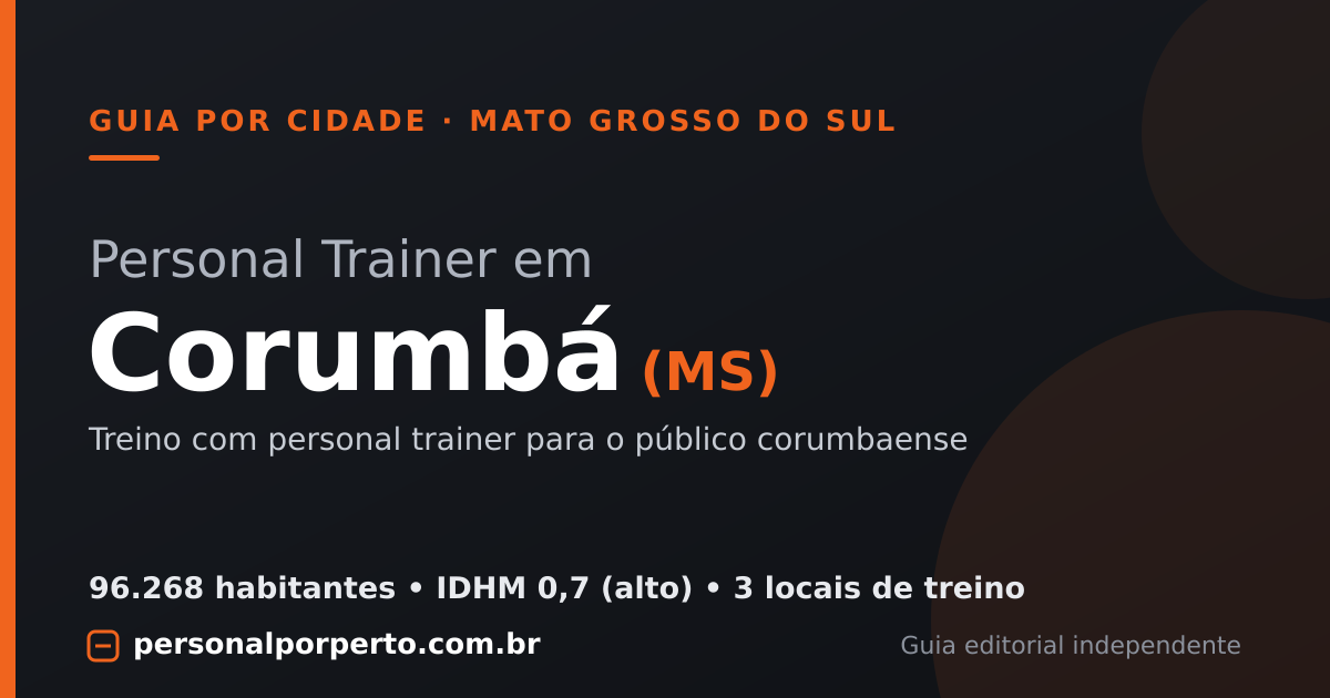 Personal trainer em Corumbá (MS) — guia do Personal por Perto