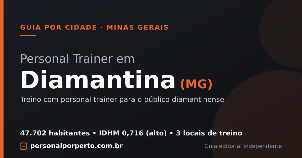 Personal trainer em Diamantina (MG) — guia do Personal por Perto