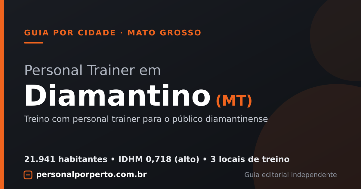 Personal trainer em Diamantino (MT) — guia do Personal por Perto