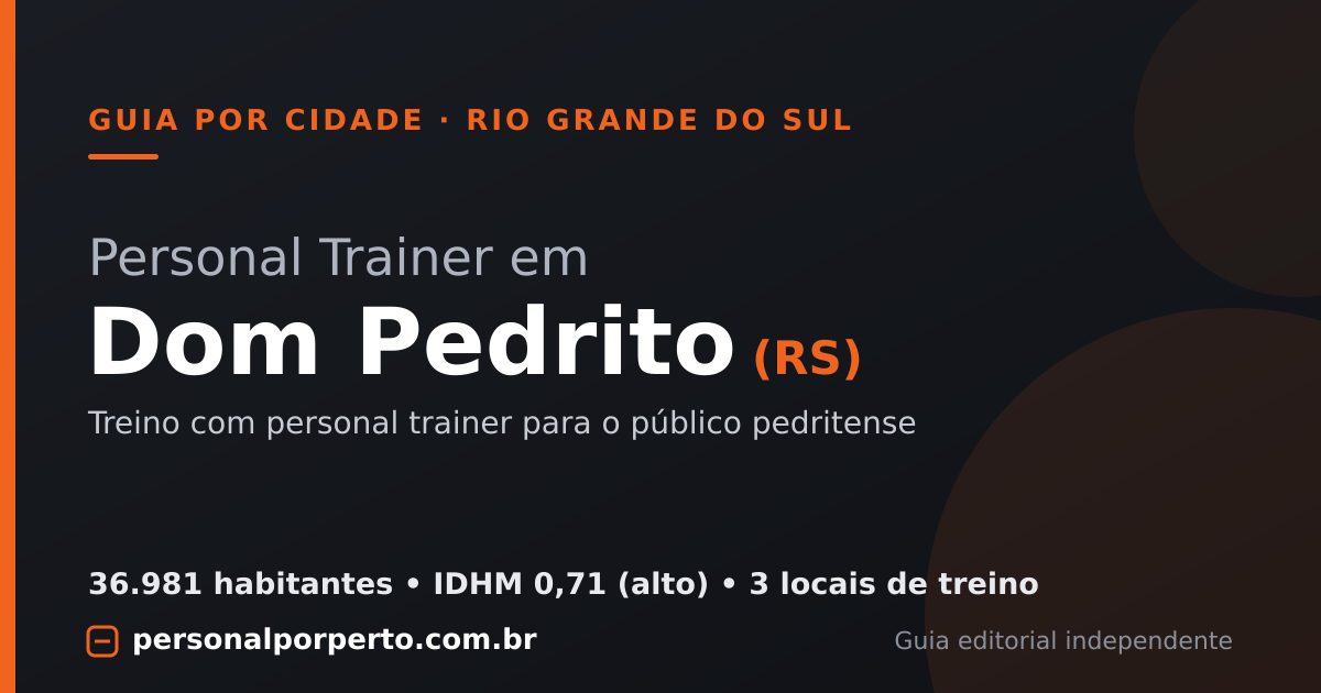 Personal trainer em Dom Pedrito (RS) — guia do Personal por Perto
