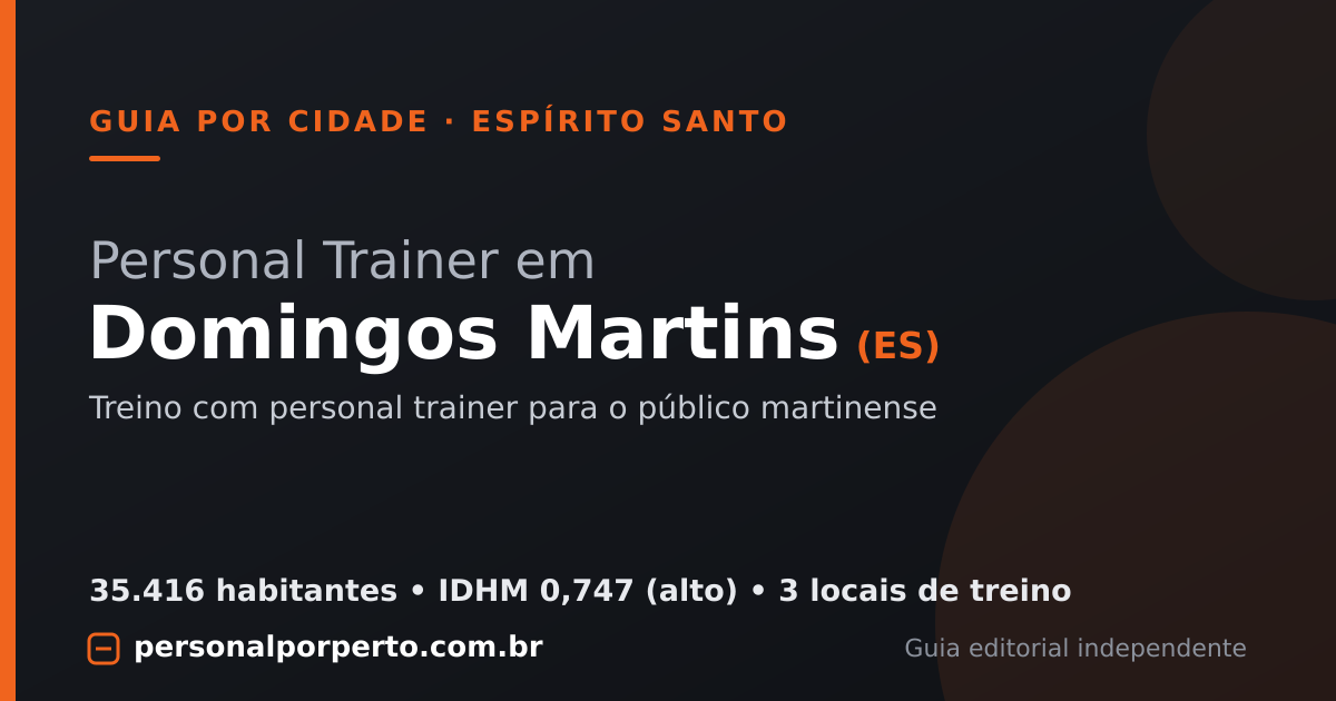 Personal trainer em Domingos Martins (ES) — guia do Personal por Perto