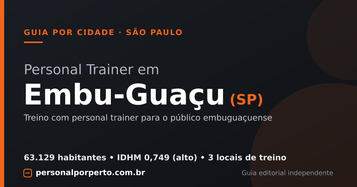 Personal trainer em Embu-Guaçu (SP) — guia do Personal por Perto