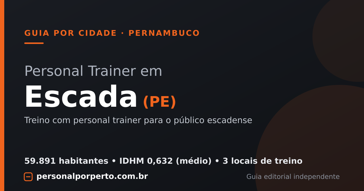 Personal trainer em Escada (PE) — guia do Personal por Perto
