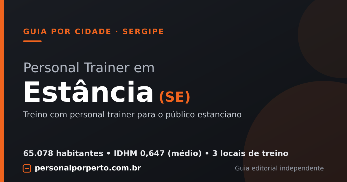 Personal trainer em Estância (SE) — guia do Personal por Perto