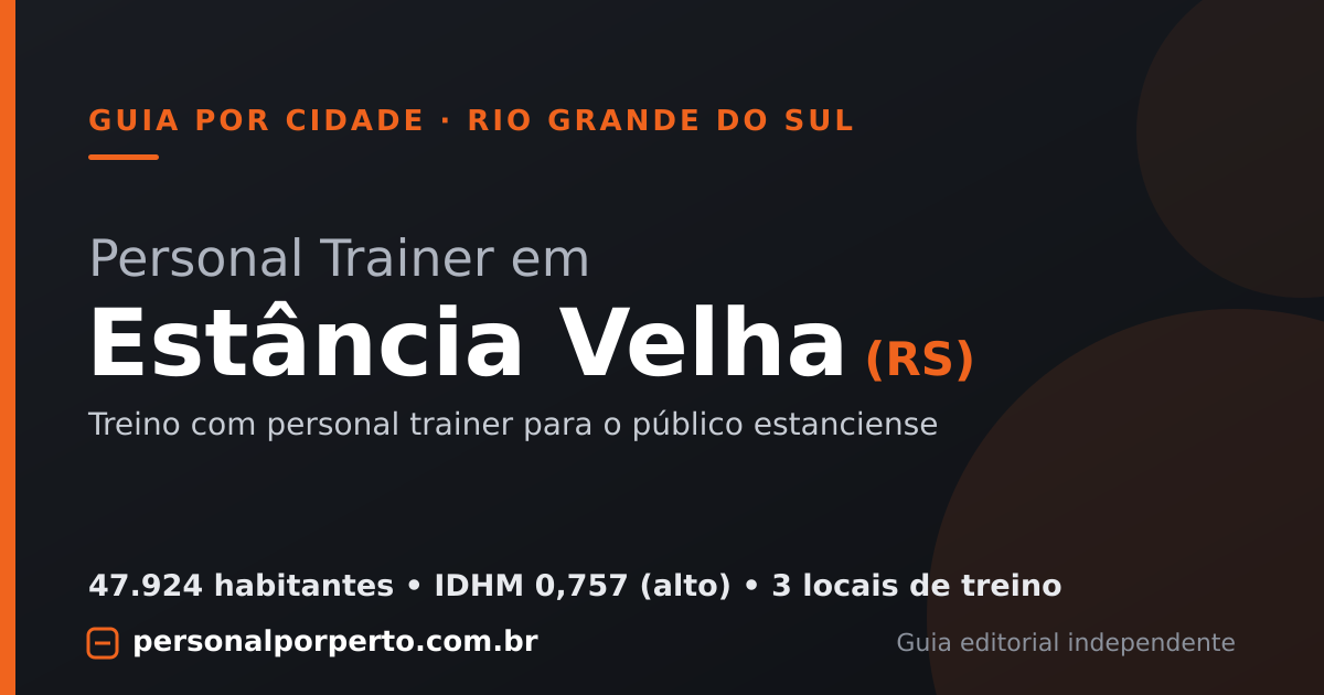 Personal trainer em Estância Velha (RS) — guia do Personal por Perto