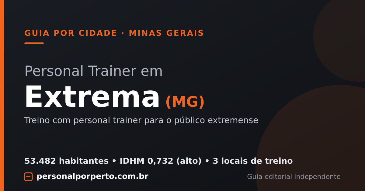 Personal trainer em Extrema (MG) — guia do Personal por Perto