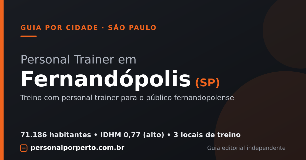 Personal trainer em Fernandópolis (SP) — guia do Personal por Perto