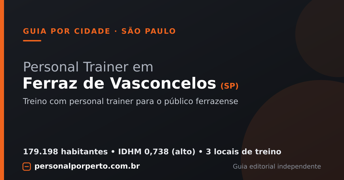 Personal trainer em Ferraz de Vasconcelos (SP) — guia do Personal por Perto