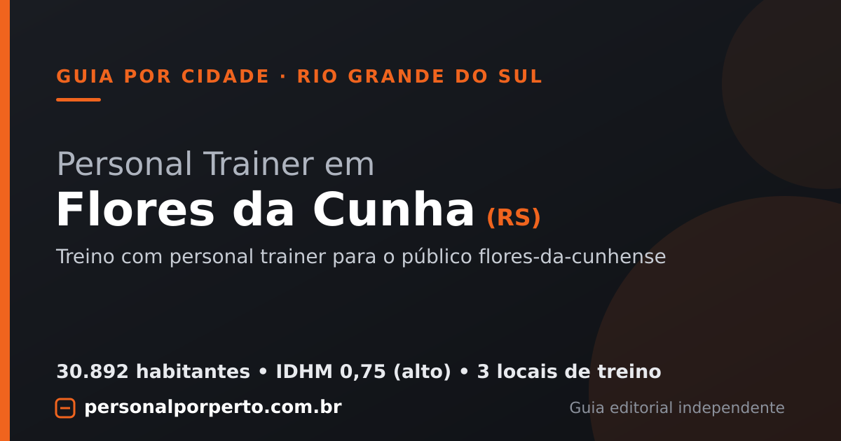 Personal trainer em Flores da Cunha (RS) — guia do Personal por Perto