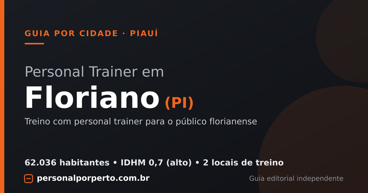 Personal trainer em Floriano (PI) — guia do Personal por Perto