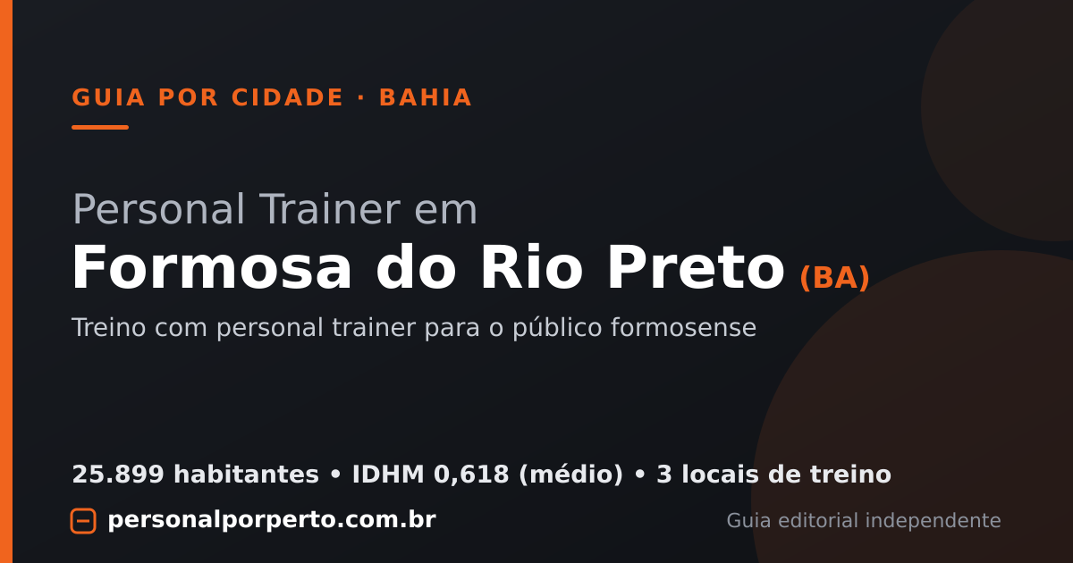 Personal trainer em Formosa do Rio Preto (BA) — guia do Personal por Perto