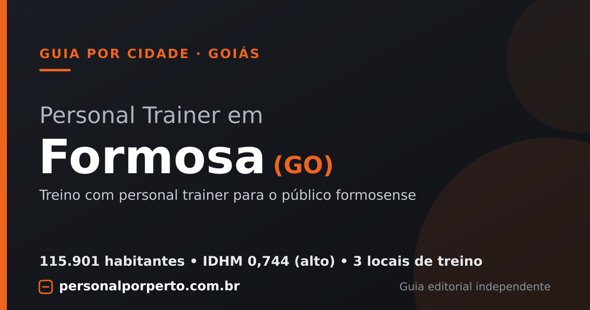 Personal trainer em Formosa (GO) — guia do Personal por Perto
