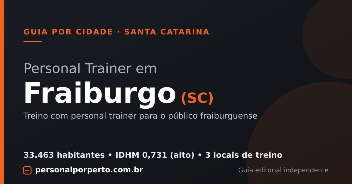 Personal trainer em Fraiburgo (SC) — guia do Personal por Perto