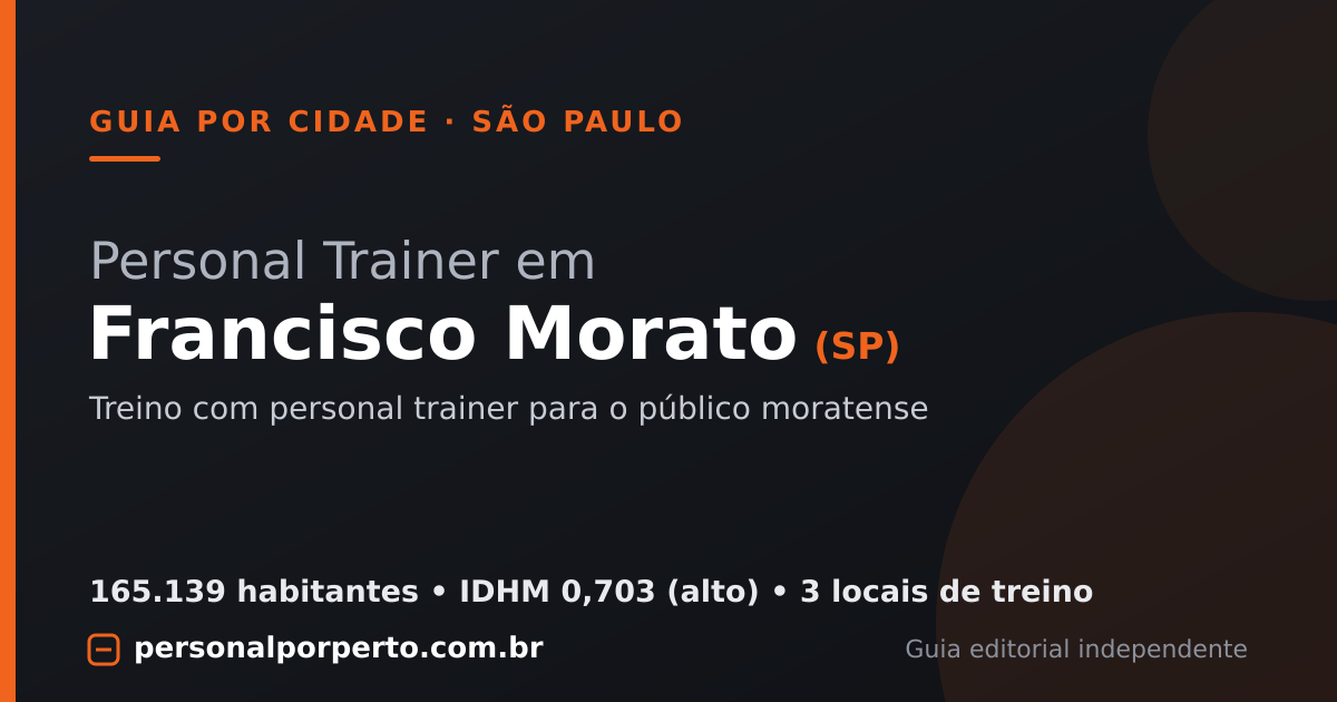 Personal trainer em Francisco Morato (SP) — guia do Personal por Perto