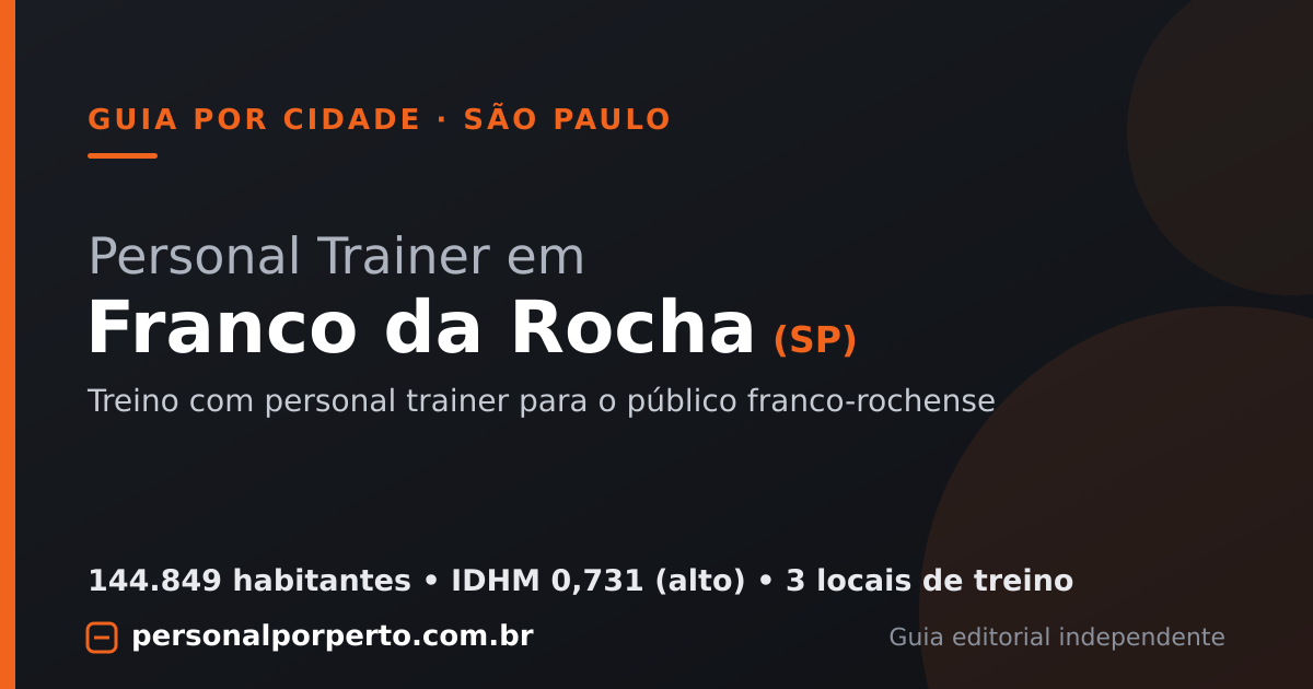 Personal trainer em Franco da Rocha (SP) — guia do Personal por Perto