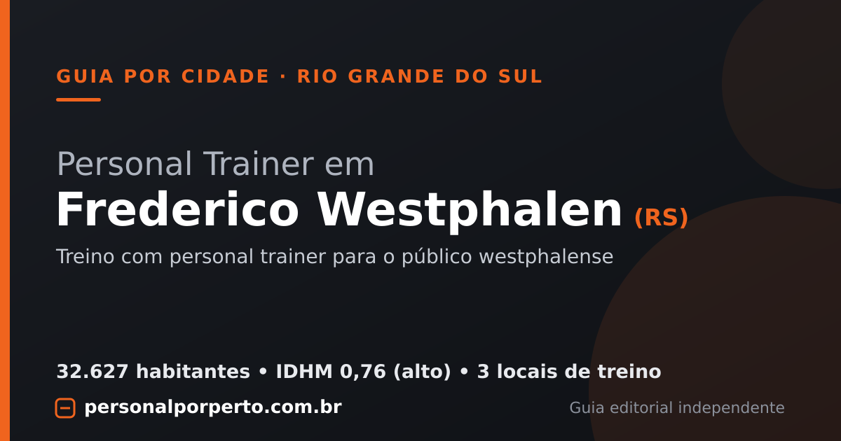 Personal trainer em Frederico Westphalen (RS) — guia do Personal por Perto