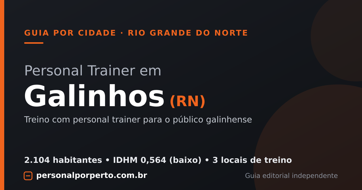 Personal trainer em Galinhos (RN) — guia do Personal por Perto