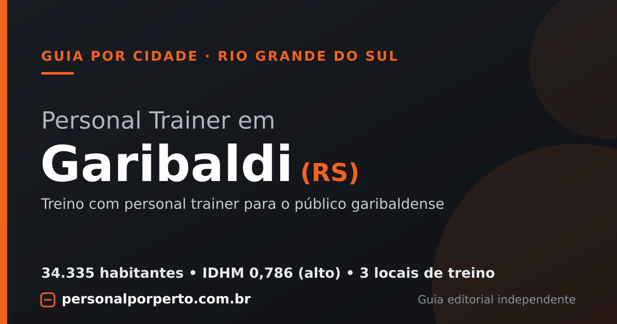 Personal trainer em Garibaldi (RS) — guia do Personal por Perto