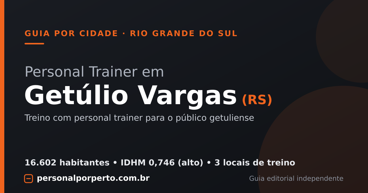 Personal trainer em Getúlio Vargas (RS) — guia do Personal por Perto