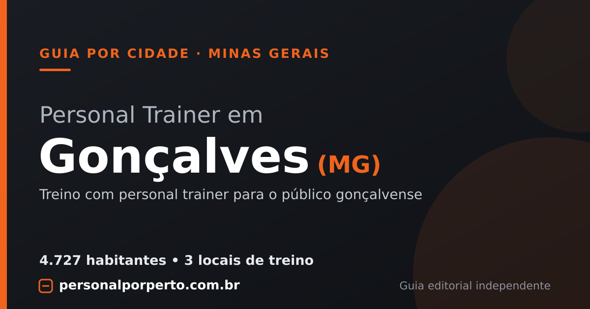 Personal trainer em Gonçalves (MG) — guia do Personal por Perto