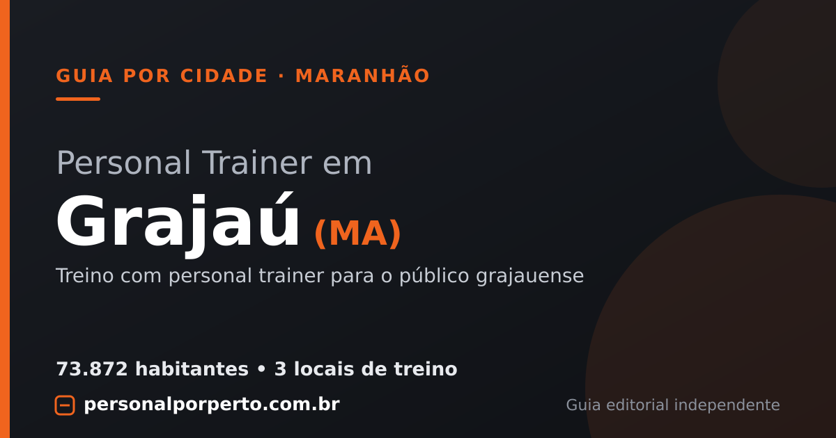 Personal trainer em Grajaú (MA) — guia do Personal por Perto