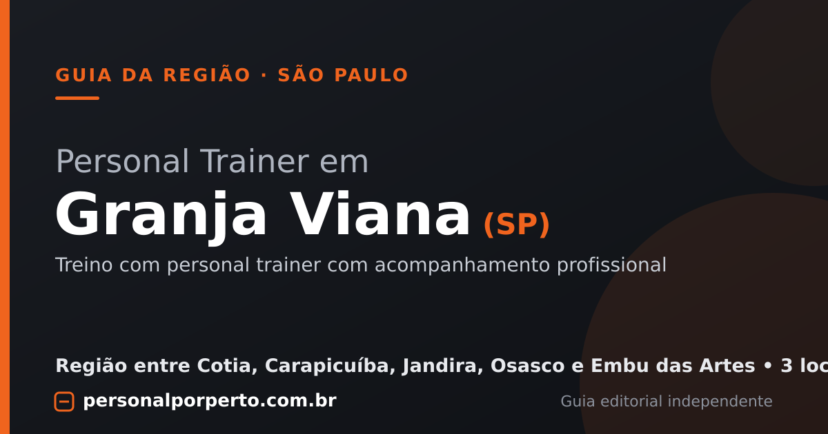 Personal trainer em Granja Viana (SP) — guia do Personal por Perto