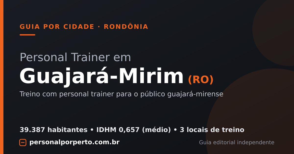 Personal trainer em Guajará-Mirim (RO) — guia do Personal por Perto