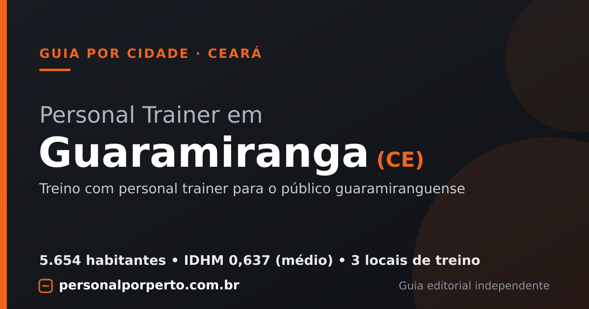 Personal trainer em Guaramiranga (CE) — guia do Personal por Perto