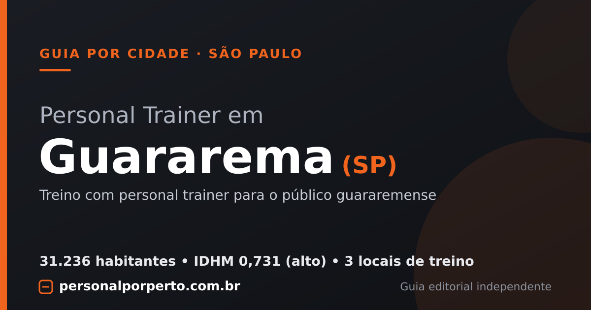 Personal trainer em Guararema (SP) — guia do Personal por Perto