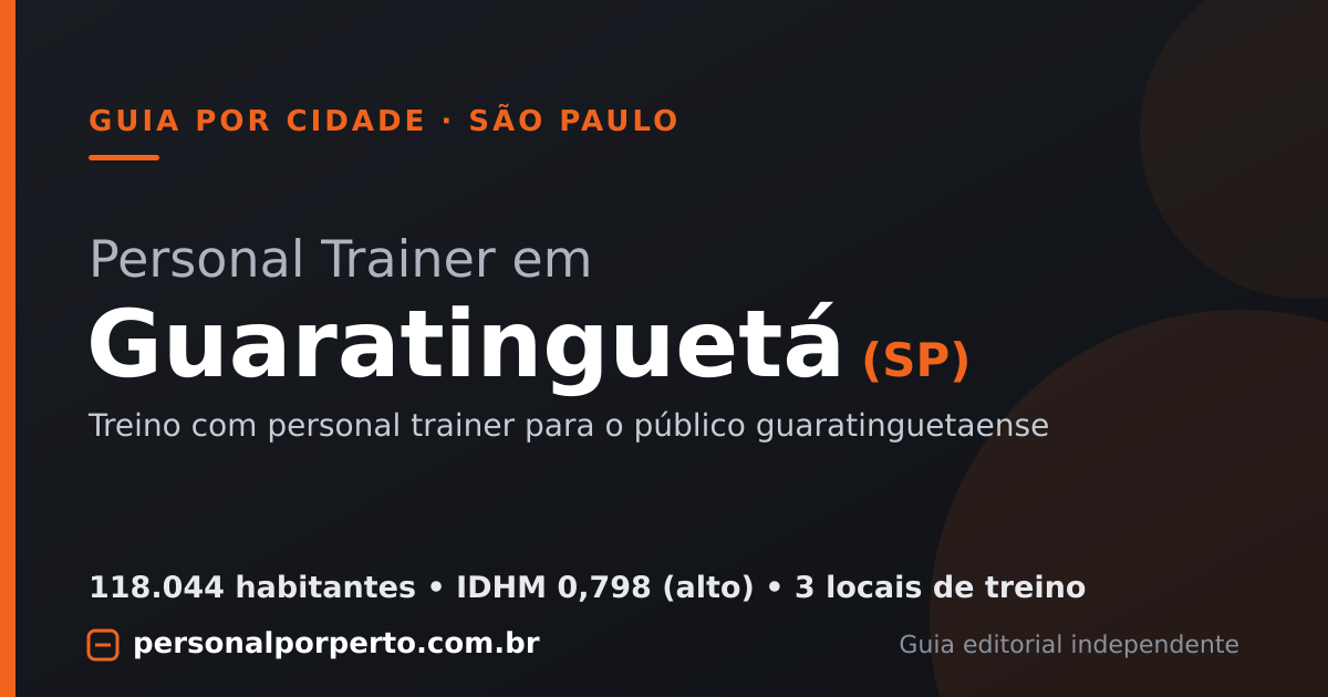 Personal trainer em Guaratinguetá (SP) — guia do Personal por Perto