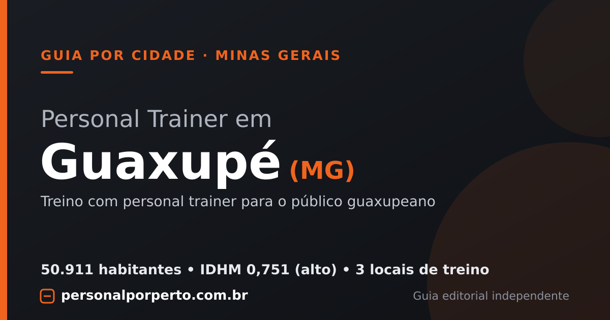 Personal trainer em Guaxupé (MG) — guia do Personal por Perto