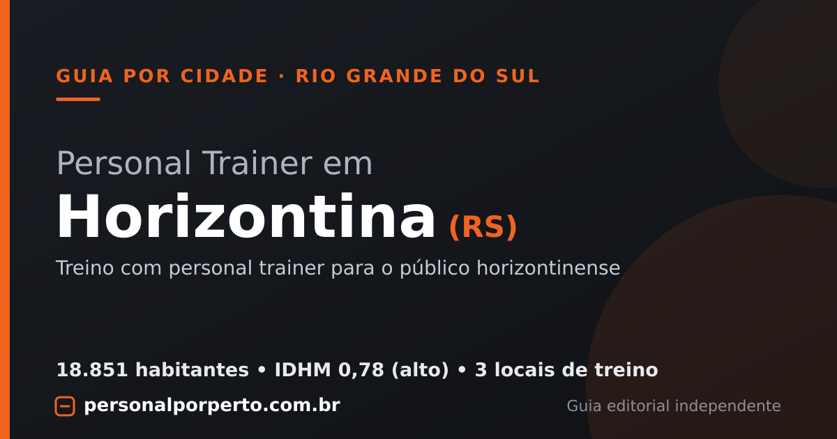 Personal trainer em Horizontina (RS) — guia do Personal por Perto