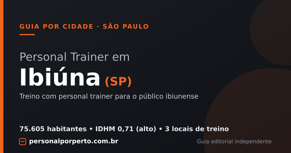 Personal trainer em Ibiúna (SP) — guia do Personal por Perto