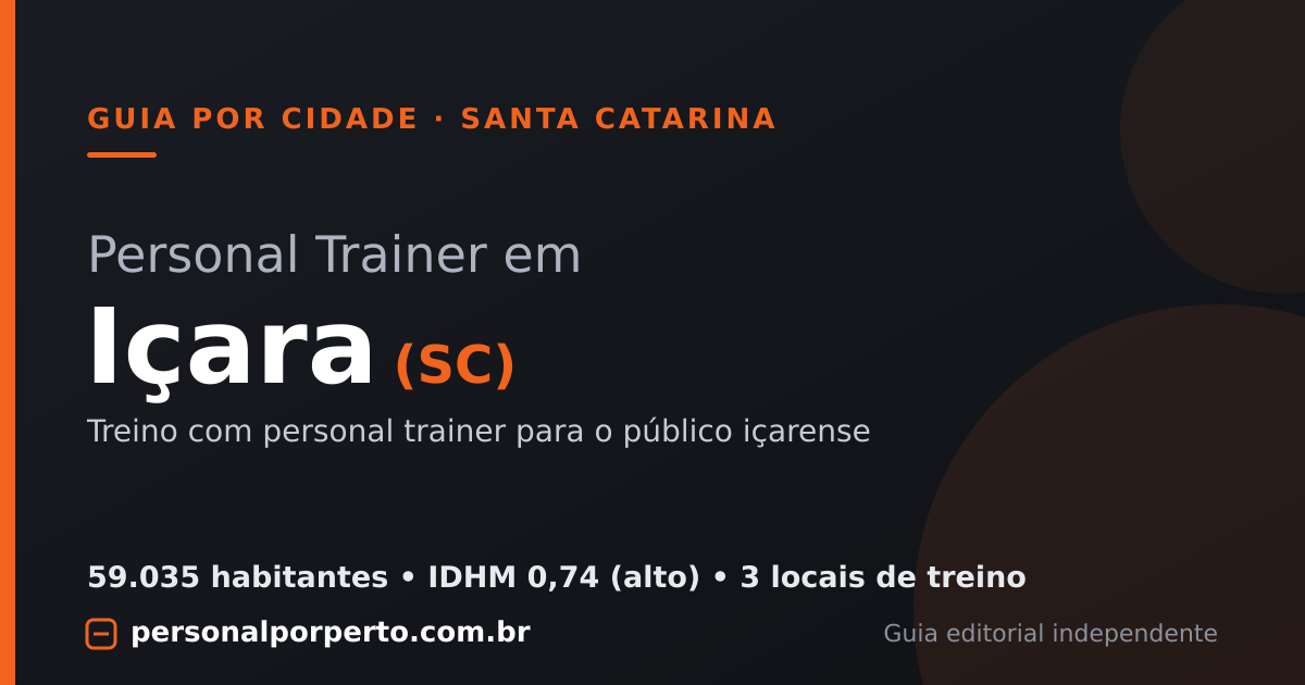 Personal trainer em Içara (SC) — guia do Personal por Perto