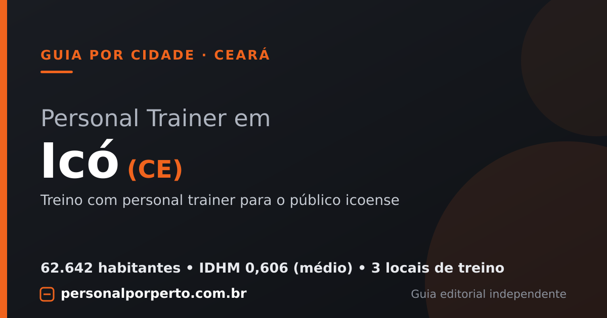 Personal trainer em Icó (CE) — guia do Personal por Perto