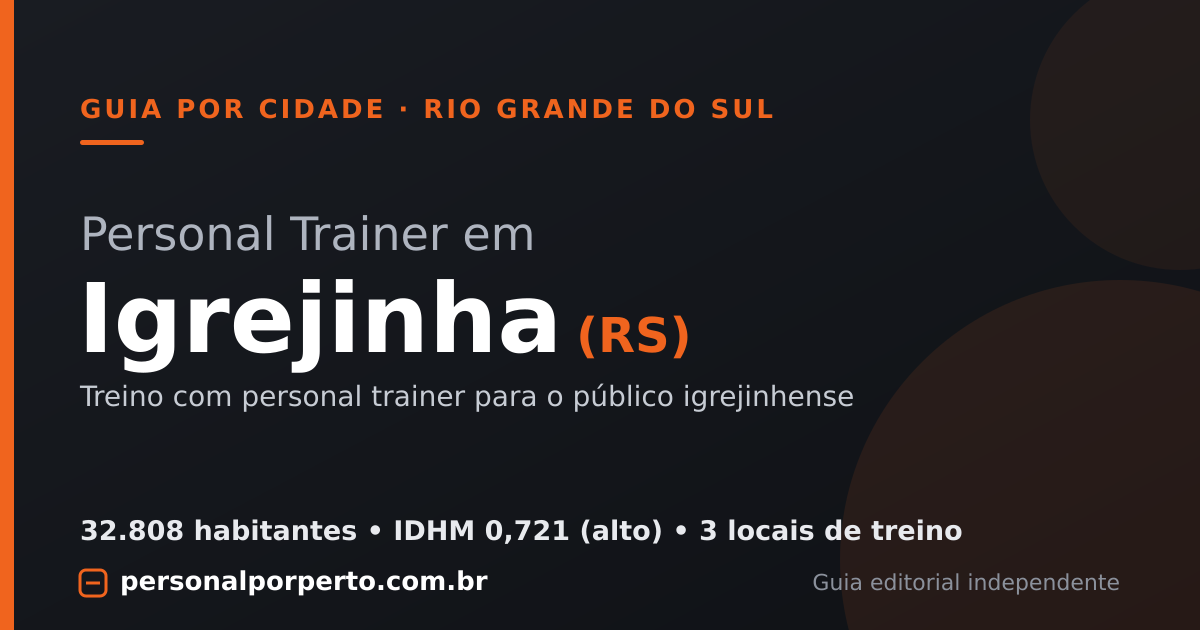 Personal trainer em Igrejinha (RS) — guia do Personal por Perto