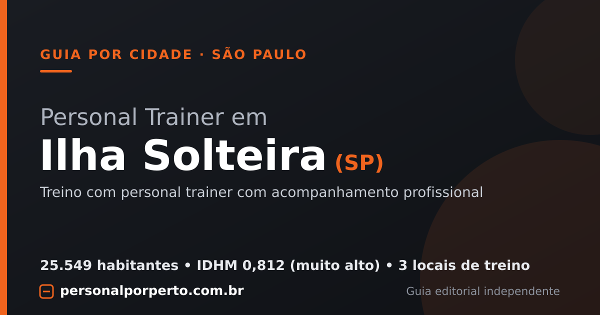 Personal trainer em Ilha Solteira (SP) — guia do Personal por Perto