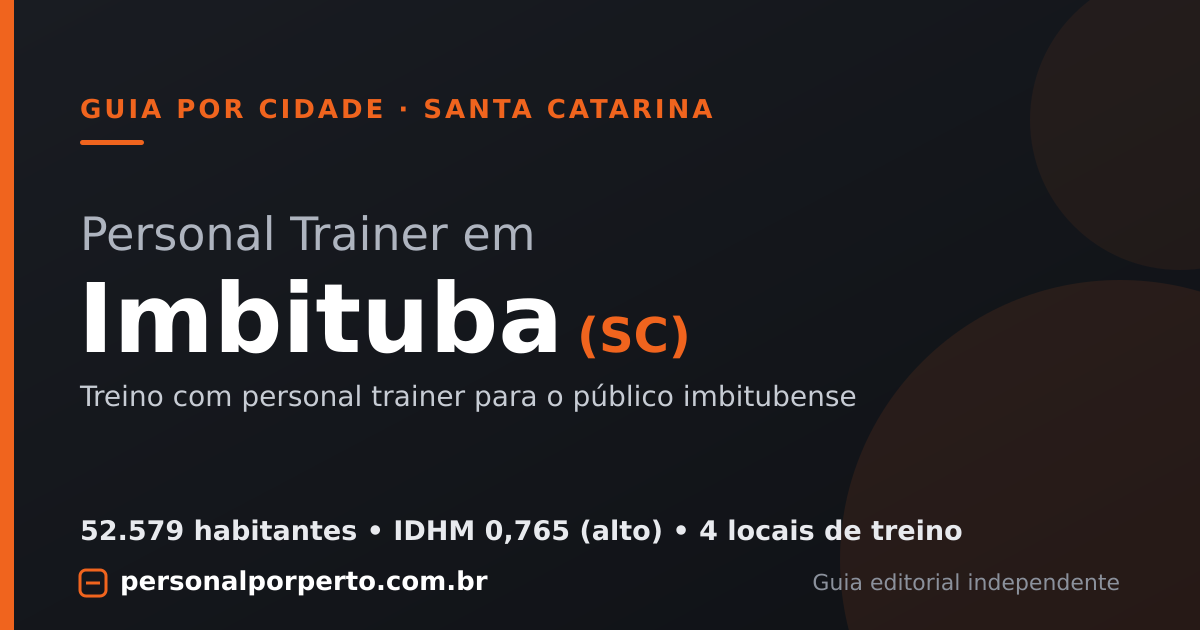 Personal trainer em Imbituba (SC) — guia do Personal por Perto